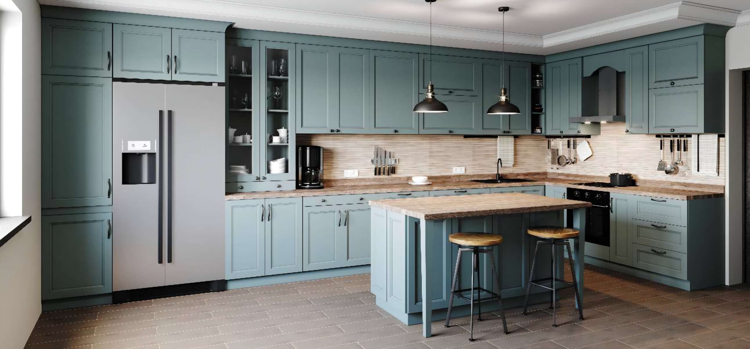 Kitchen cabinet painting and refinishing project in Florida