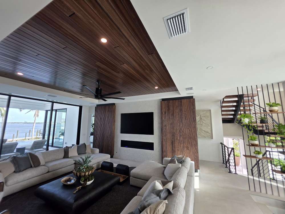 Professional painting preparation for a residential project in Florida